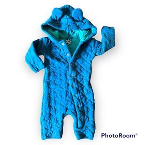 KicKee Pants Quilted Hoodie Coverall